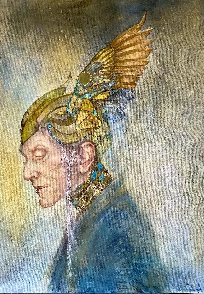 profil à coiffure de plumes